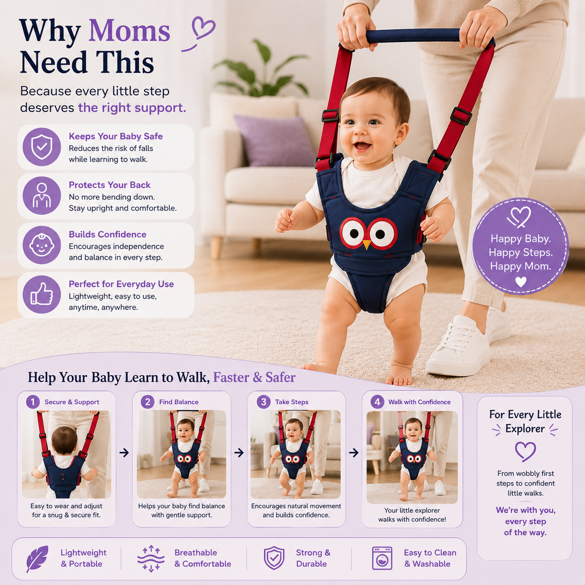 HugFit™ Baby Walking Harness